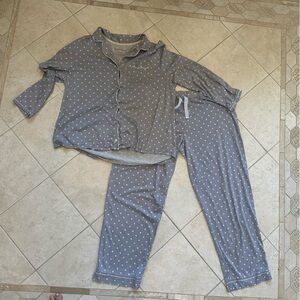 Hanna Andersson Love, Hanna Grey Polka Dot Pima Cotton Pajama Set